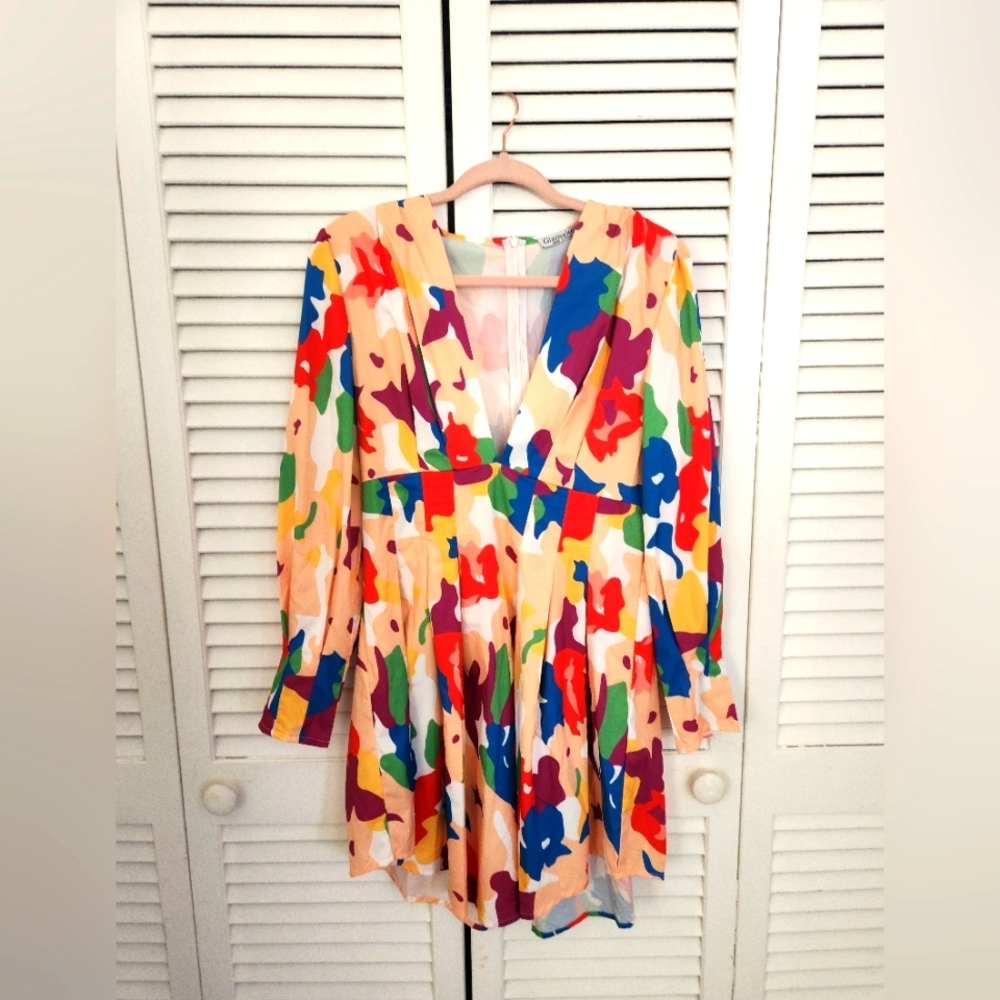 Deep V Party Dress